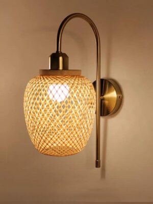 أباجورة خيزران مودرن تصميم طبيعي • إضاءة دافئة • جمال يدوم 🌿💡